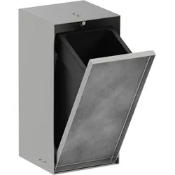 hansgrohe XtraStoris Rock Abfalleimer, Einbau, befliesbare Tür, 240x140x390mm, 2,5 Liter Inhalt, 56063800, Farbe: Edelstahl gebürstet