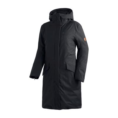 Winterjacke MAIER SPORTS "ALBERTE 2.0", Damen, Gr. 46, schwarz, 100% Polyester, Jacken Winterjacke, Damen Mantel, atmungsaktiver Wintermantel mit Kapuze, wasserdicht