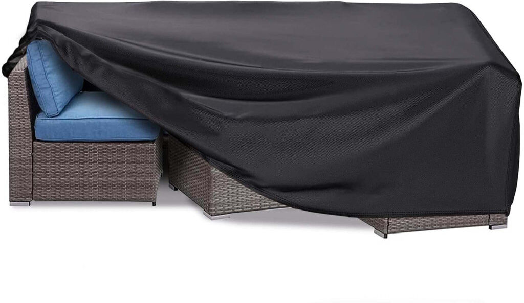 Dakota Fields Ceceilia Outdoor Cover Black 90cm H X 250cm W X 200cm D