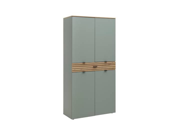 Mehrzweckschrank Bahia M Grün/Eiche Artisan