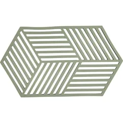 Hexagon Untersetzer für heißes Geschirr 24 cm hellgrün