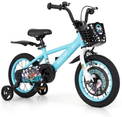 Costway 14 Inch Kids Bike with Adjustable Handlebar and Saddle for 3-5 Years Old-14 inches