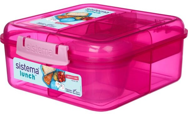 Sistema Bento Cube Lunch Madkasse, 1,25l, Pink