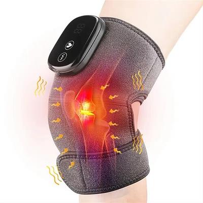Beheiztes Kniemassagegerät, Schulterstütze, 3-in-1, beheizte Knie-, Ellenbogen-, Schulterstütze, Vibrations-Knie-Heizkissen, 3 einstellbare Vibrationen und Heizmodi für Knie, Ellenbogen, Schultern,