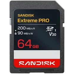 SANDISK SDXC-Card 64GB Extreme Pro V30 UHS-I (Neuheit)