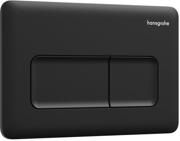 Hansgrohe iFrame Original Q Betätigungsplatte 66001670 für 2-Mengen-Spülung, Kunststoff, mattschwarz