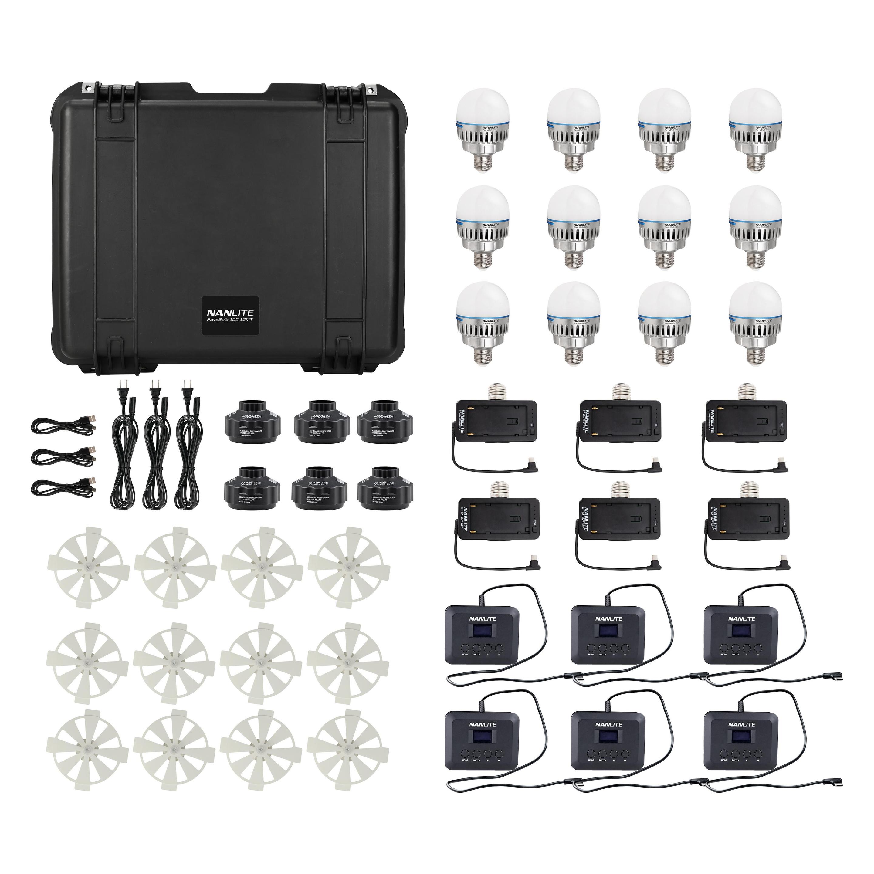 Nanlite PavoBulb 10C 12KIT (Studioleuchte, Videoleuchte) (14-1004-12KIT)