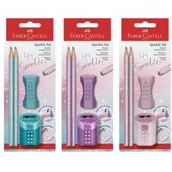 Faber-Castell (Schule) Bleistift-Set »GRIP SPARKLE« farbig sortiert 4-tlg. mehrfarbig