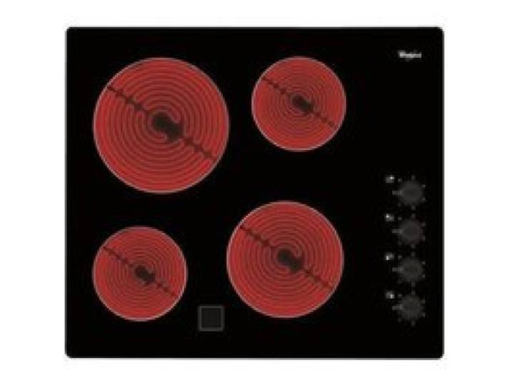WHIRLPOOL Plaque de Cuisson Vitrocéramique Noir 4 Foyers 6 niveaux de puissance
