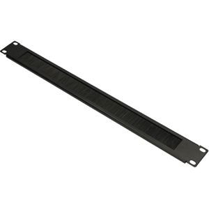 Extralink Kabeldurchführungspanel EX.9670, Metall, 19 Zoll (483 mm), mit Bürstenleiste, 1HE, tiefschwarz
