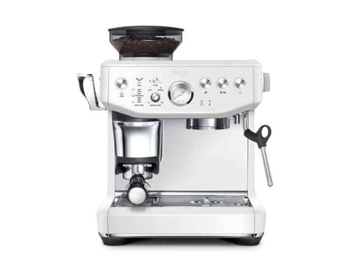 Sage The Barista Express Impress, Kaffeemaschine mit manuellem, Meersalz Kaffeemaschine mit manuellem Milchaufschäumer & integriertem Mahlwerk, Intelligente Dosierung, 25 Mahlgradeinstellungen