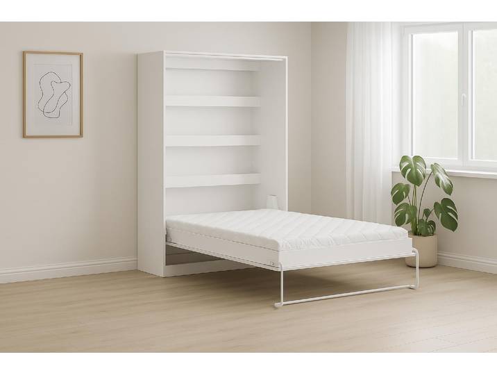 Kaiser Möbel Schrankbett Perfekt 140x200 ein vertikales, das Design und Funktionalität vereint Weiß