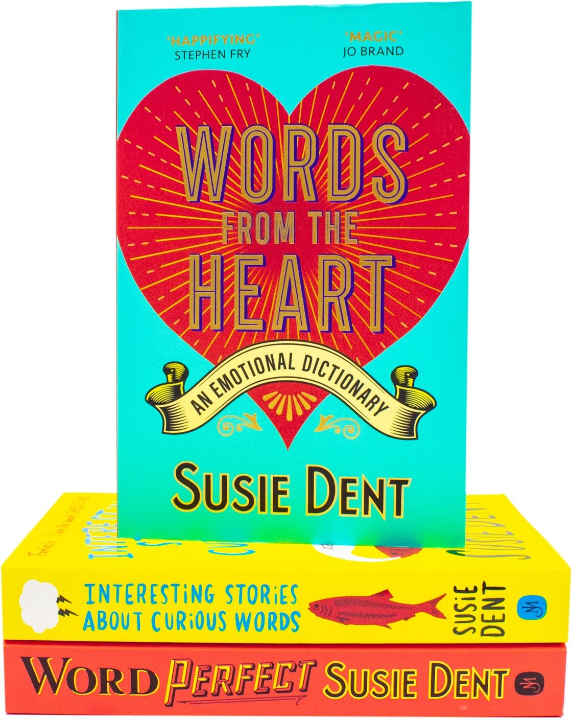 John Murray Susie Dent 3 Book Set – Word Perfect, Interesting Stories About Curious Words & Words from the Heart Collection