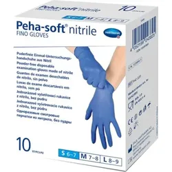 Peha-soft nitrile Puderfreie Einmal-Untersuchungshandschuhe aus Nitril 10 St Handschuhe