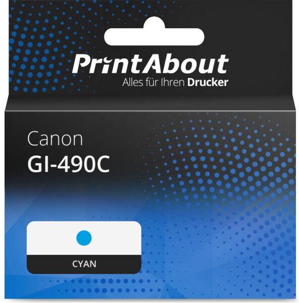 PrintAbout Druckerpatrone kompatibel mit Canon GI-490C - Cyan