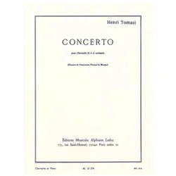 Concerto pour clarinette et orchestre. pour clarinette et piano, Fachbücher von Henri Tomasi
