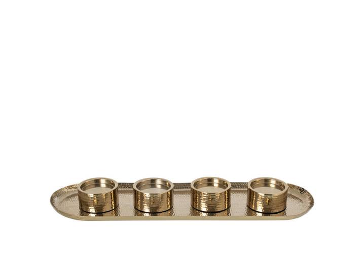 Kerzenständer, Goldfarben, Metall, 66 cm, Dekoration, Kerzen & Kerzenhalter, Kerzenständer