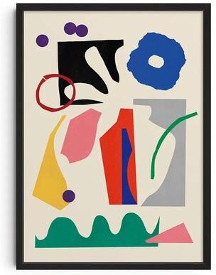 Uplift Treasures Mid Century Abstract Japanese Art Canvas Poster 9 11.81 15.75in No Frame