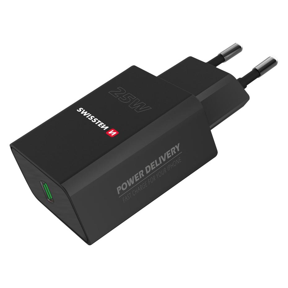 Swissten Travel Charger USB-C (25 W, 1 Port) (22060400)