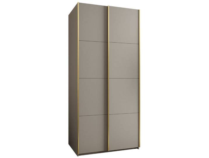 ABIKS MÖBEL Schwebetürenschrank LUX 1 hoher Schlafzimmerschrank - mit Kleiderstange, Regalen