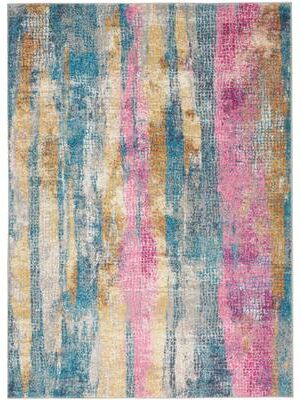 Nourison Passion Boho Brushstroke Grey/Multicolor Area Rug
