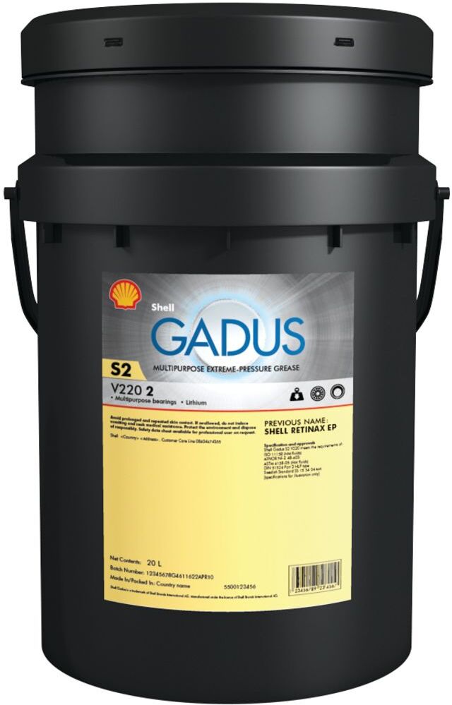 Lagerfett SHELL 550028216 Gadus S2 V220 2 18kg