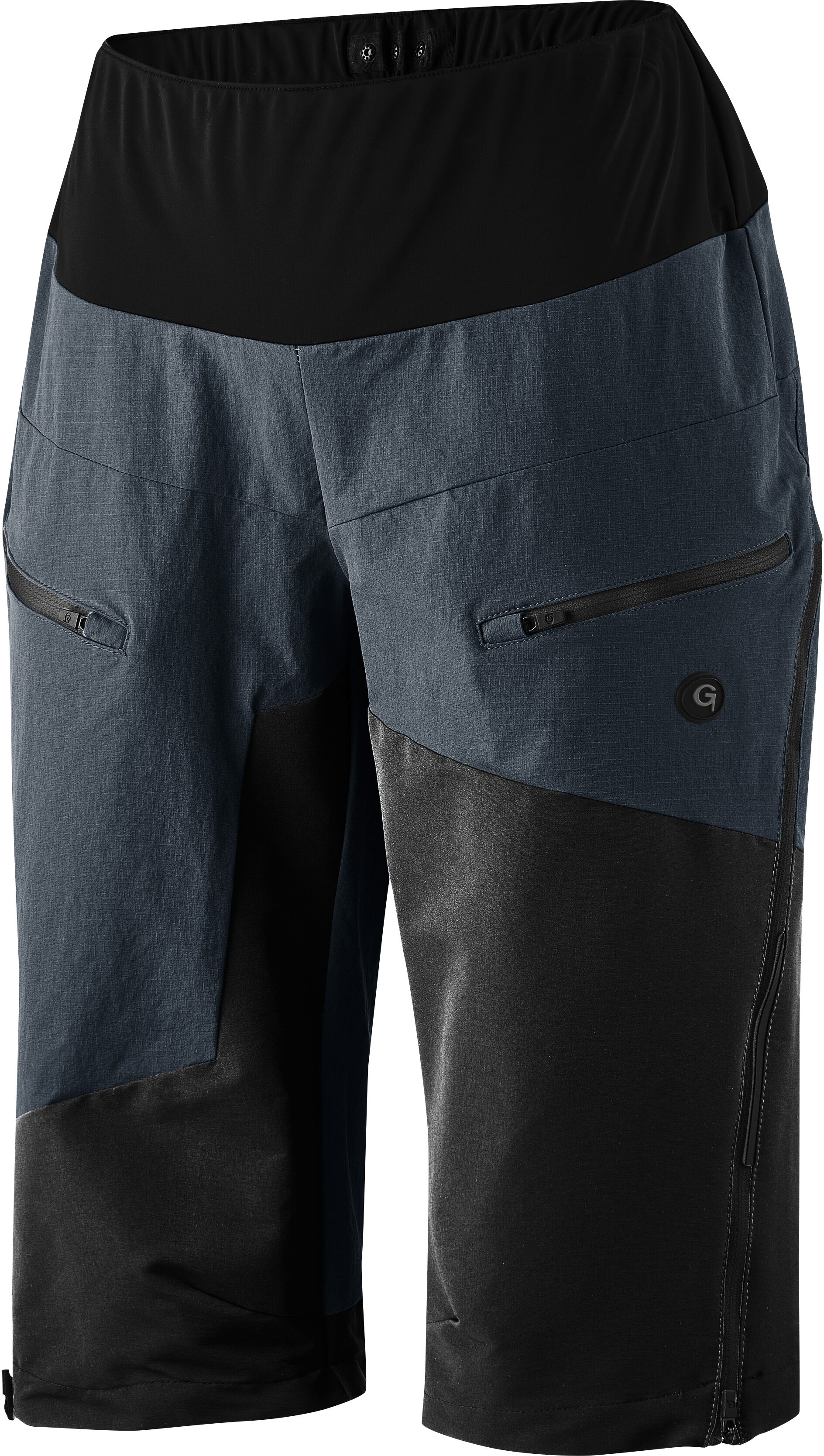 Radhose GONSO "LOMASO", Damen, Gr. 38, Normalgrössen, blau (nachtblau), 93% Polyamid, 7% Elastan, Hosen Radhose, MTB-spezifischer Schnitt und Material - strapazierfähig und formstabil nachtblau 38, Normalgrössen