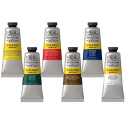 Winsor & Newton, Künstlerfarbe + Bastelfarbe, Galeria Acrylic 6x60ml set