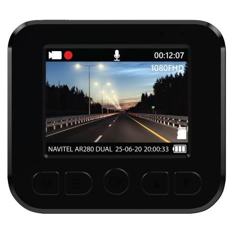 Navitel AR280 Dual (Bluetooth, Eingebautes Display, Eingebautes Mikrofon, GPS-Empfänger, Nachtsicht, Full HD) (AR280DUAL)