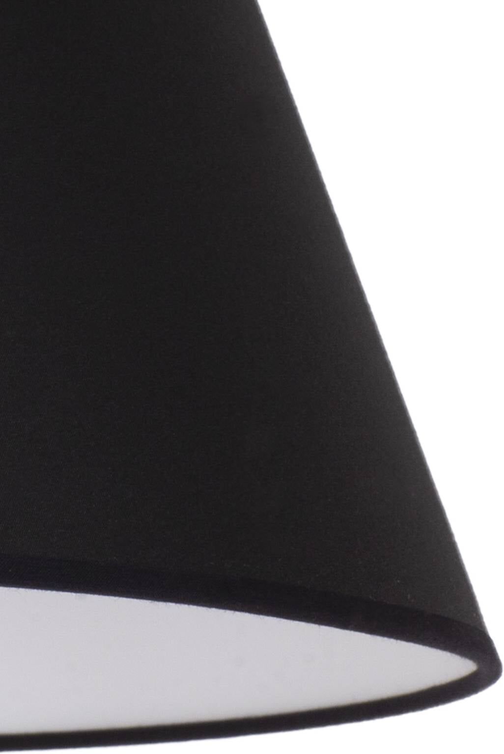 Lampenschirm Sofia Höhe 31 cm, schwarz/weiß Duolla, schwarz, Textil / Stoff / Seide