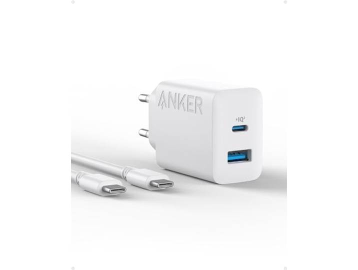 Anker Oplader, 20W, 2-Poorts USB-C, Incl Kabel