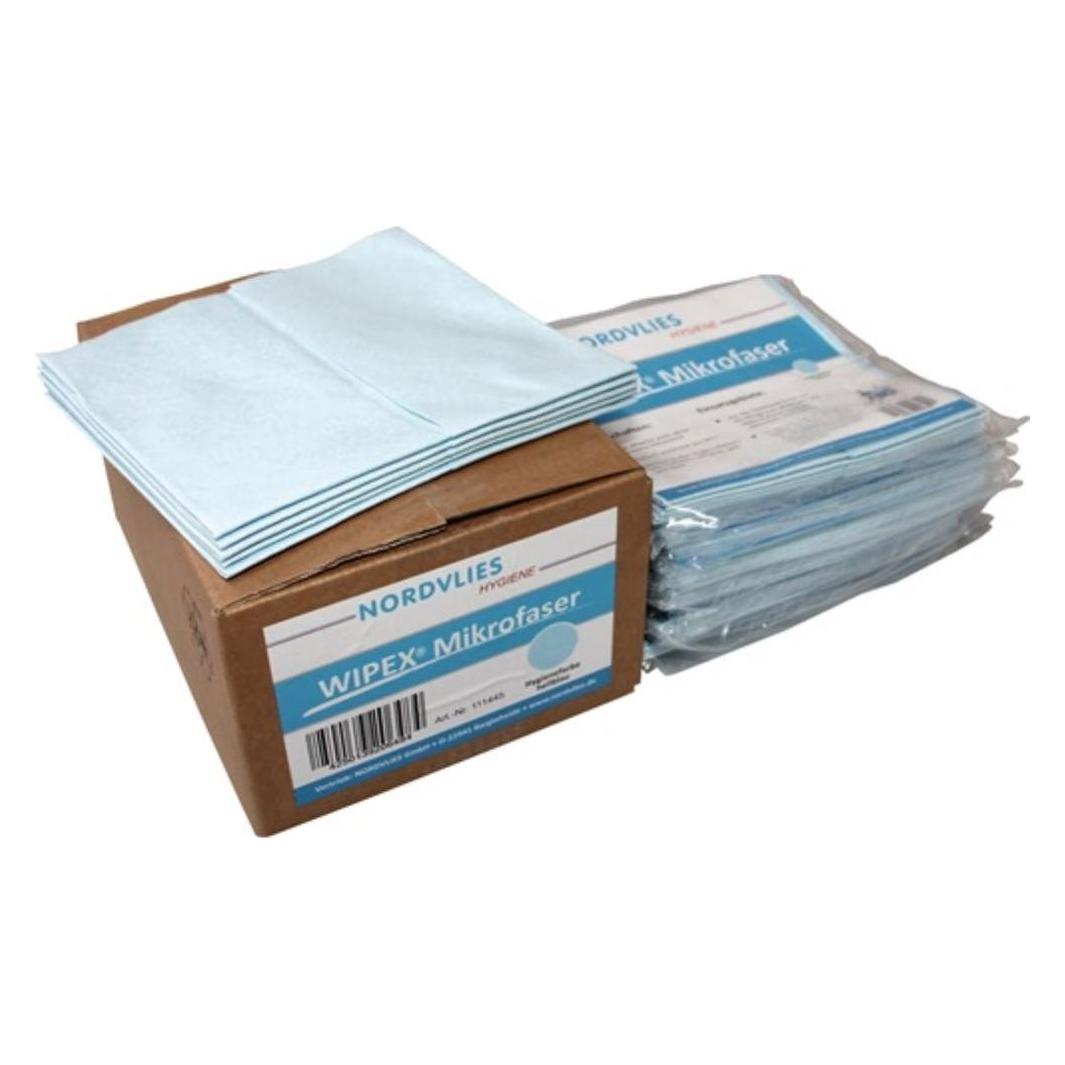 Wipex Mikrofaser-Wischtuch blau L400xB380ca. mm (50 Stk.) (111445)