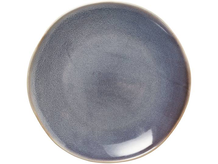 Speiseteller 4er-Set aus Steinzeug, blau