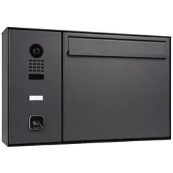 HELLO-Briefkasten inkl. DoorBird-Sprechanlage D1100E und ekey sLine Fingerprint, Aufputz
