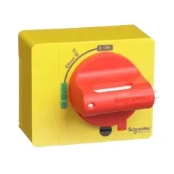 Schneider Electric LV426931 Direkter Drehantrieb mit Griff in Rot/Gelb für ComPact NSXm/PowerPact B