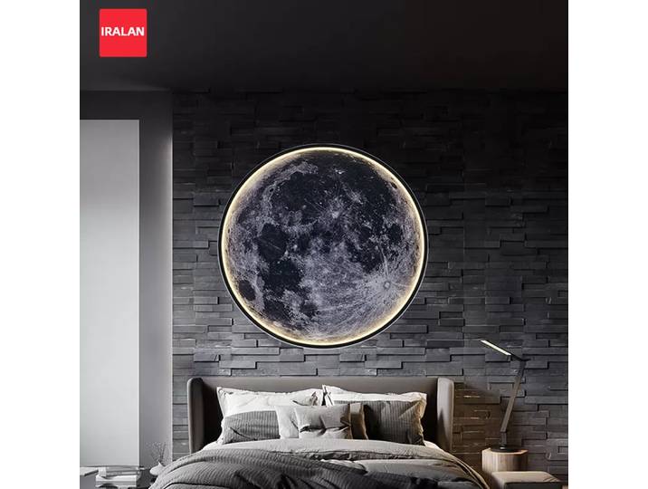 LED lune applique télécommande Dimmable romantique murale veilleuse moderne chambre salon intérieur décor à la maison applique murale
