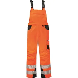 Warnschutz Latzhose "ALABAMA" - 62 - orange/grau