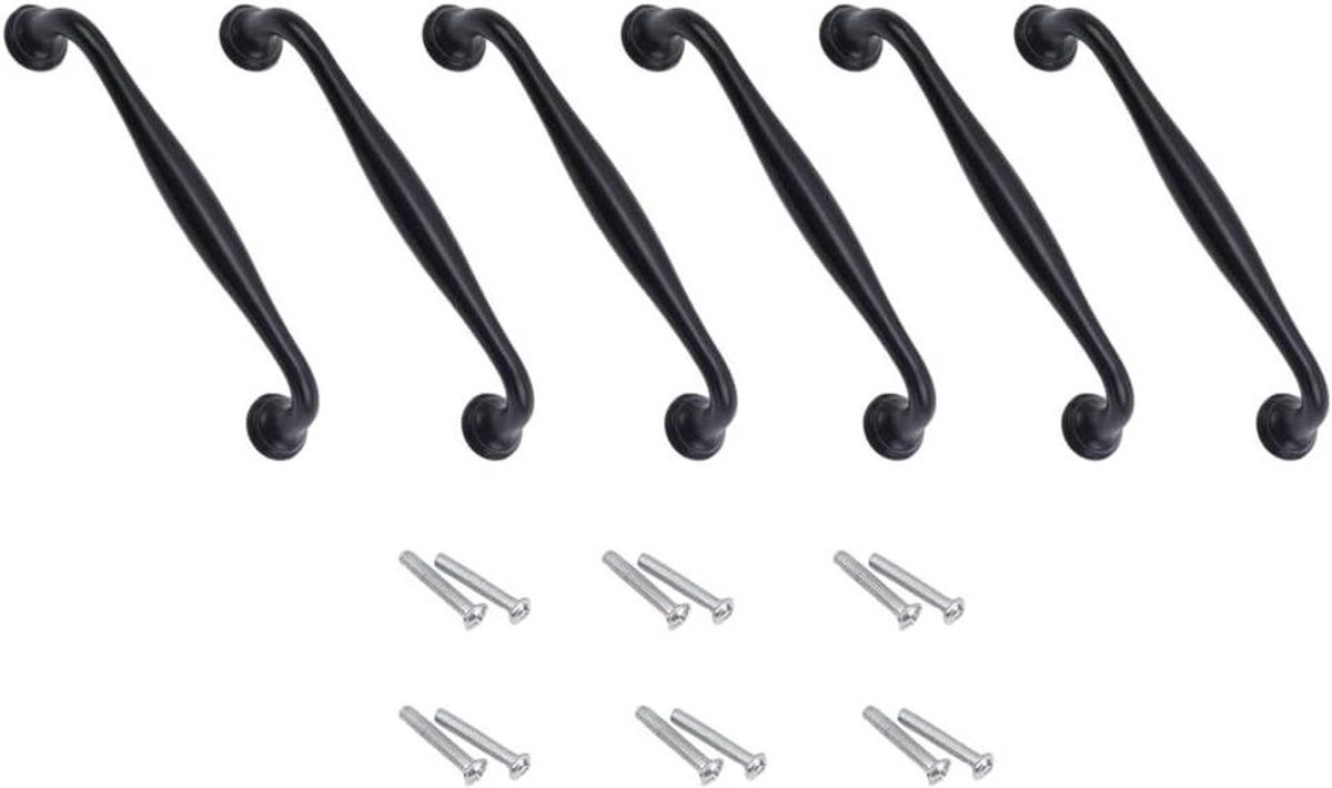 Mat Zwarte Kastgrepen van Aluminium Legering - 128 mm