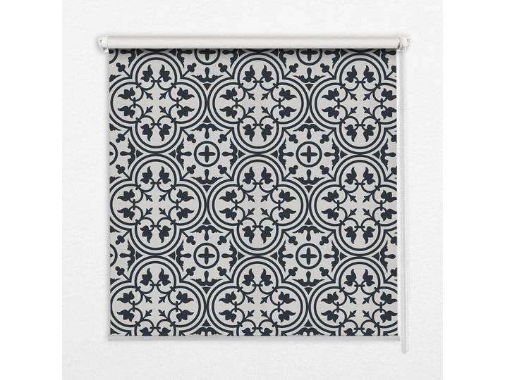 Tulup Innenrollo - Fensterrollo - Rollo - 140x140 cm - Portugiesische Fliesen, Schwarz, Kunststoff, Quadratisch, 140x140x0.5 cm, Heimtextilien, Vorhänge, Rollos