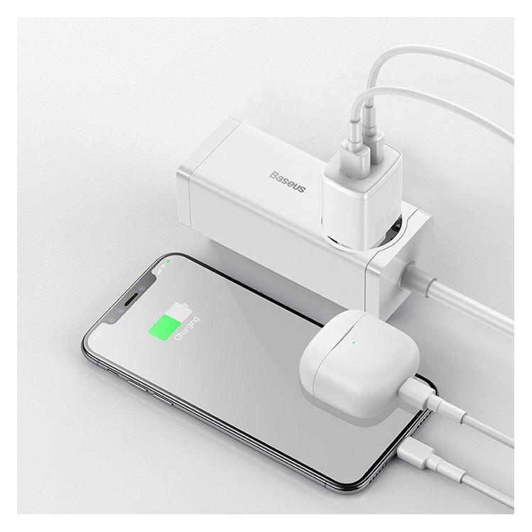 Baseus Compact Charger 2U 10.5W EU White (10.50 W, 1 Port) (CCXJ010202)