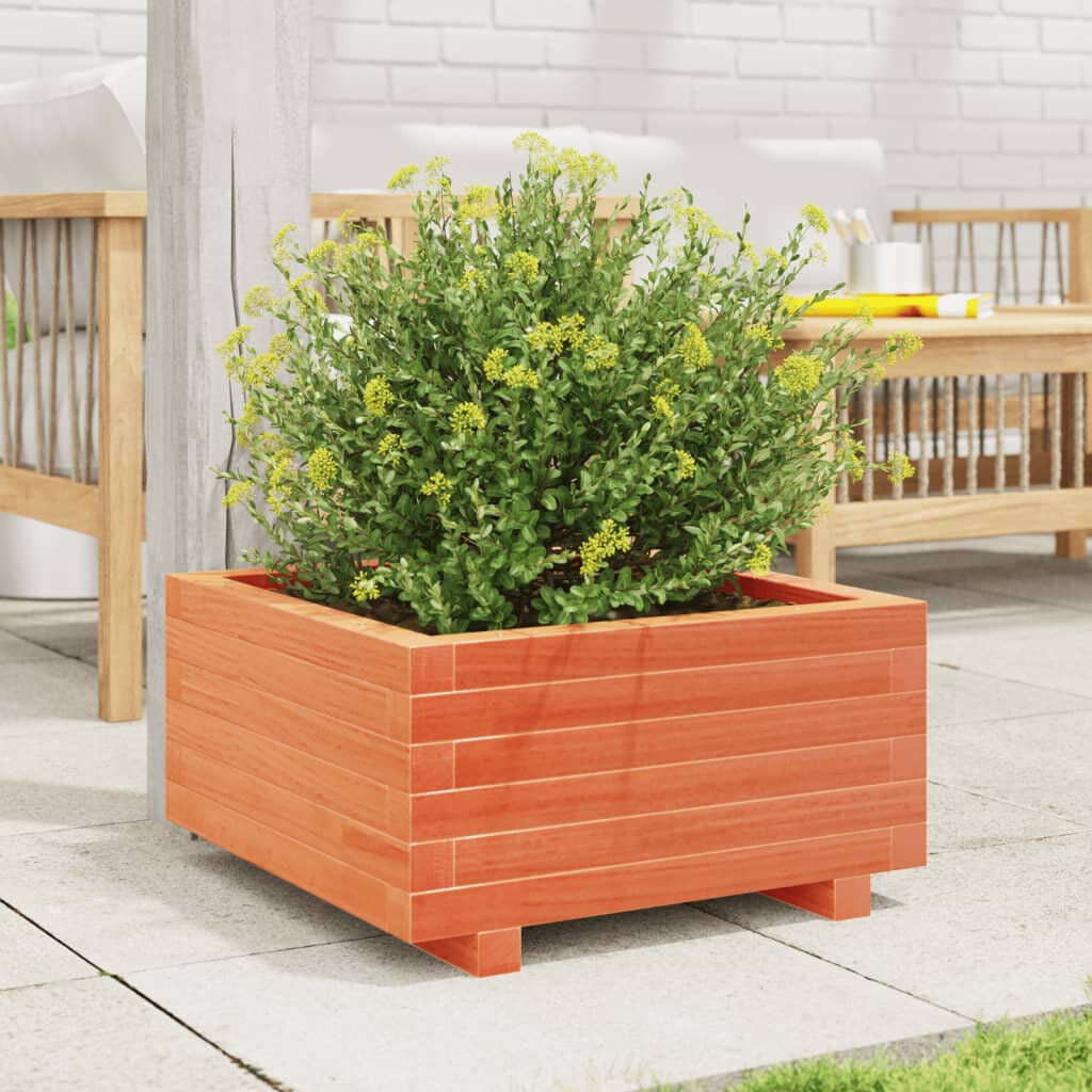 Brayden Studio Bhavika Outdoor Planter Box Black 10.43" H x 19.69" W x 19.69" D
