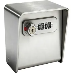 pavo, Schlüsseltresor + Schlüsselschrank, Schlüsselschrank mit 4-stelliger Kombination, Inox