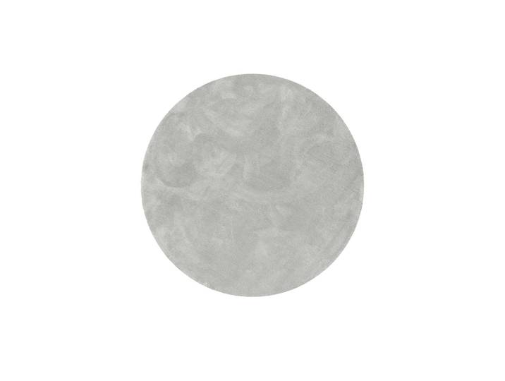 Teppich WECON HOME BASICS Emilia , grau (hellgrau), H:25mm Ø:120cm, Polyester, Teppiche, Teppich, Hochflorteppich, getuftet, modern, einfarbig, flauschig, Wohnzimmer