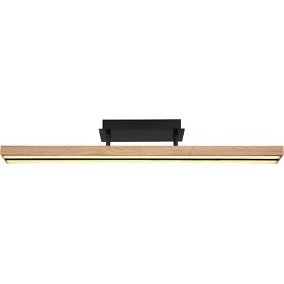 GLOBO LIGHTING Deckenleuchte "DORO", schwarz matt, 1, H: 14cm, 1 Stk., Leuchten, LED Deckenleuchte Wohn- & Esszimmer Holzoptik, Deckenleuchte