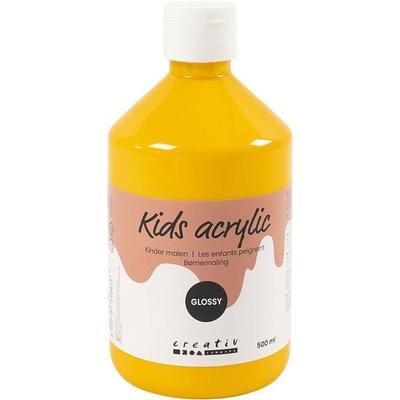 Creativ Company Acrylfarbe Glänzend, Gelb, 500 ml/ 1 Fl.