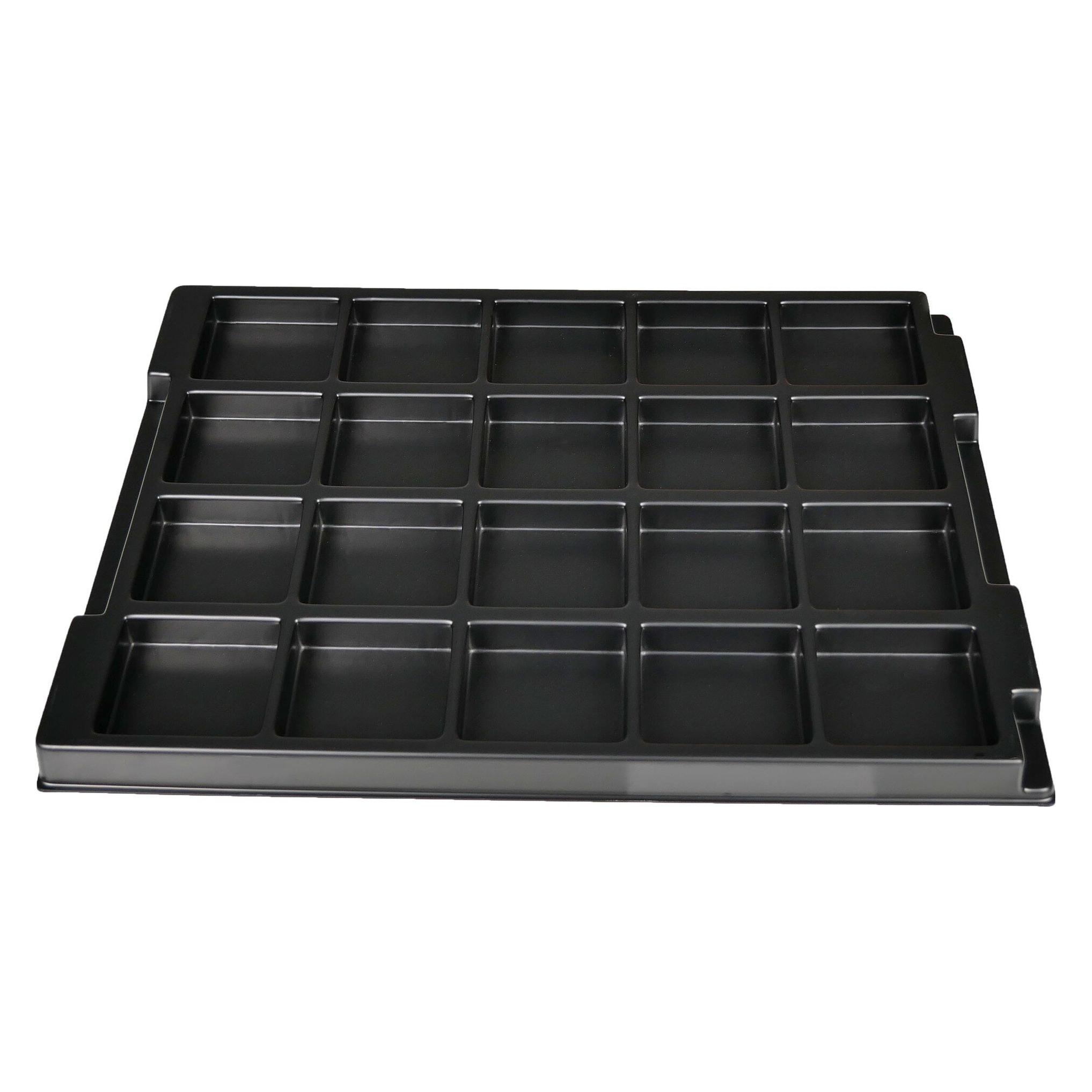 Licefa ESD Einlage für Eurokasten 1 und 2, 20 Vertiefungen, 355 x 253 x 20 mm (2426046)