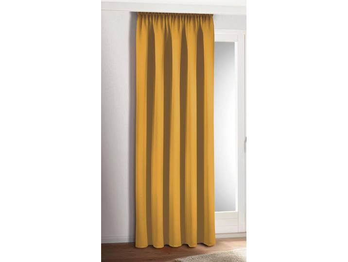 Vorhang HOMING Bernd Gr. 1, gold (goldfarben), B:140cm H:245cm, Polyester, Gardinen, Vorhang, Fertigschal