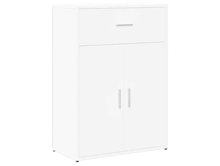 GFMGUEMV Sideboard Weiß 60x30x84 cm Holzwerkstoff Schrank Stauraum Sideboard, Holzwerkstoff, glatte Oberfläche, leicht zu reinigen, robust, stabil, viel Stauraum, Ablagefläche, Wohnzimmer