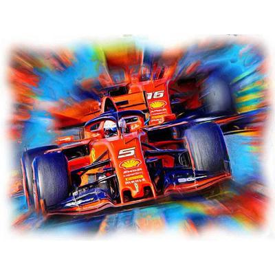 CALVENDO Puzzle Sebastian Vettel und sein Teamkollege Charles Leclerc | 1000 Teile Lege-Größe 64x48cm Foto-Puzzle für glückliche Stunden