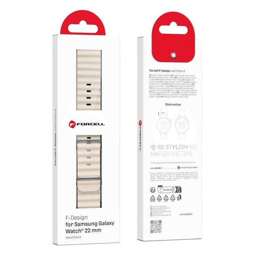 Forcell Strap F-DESIGN FS01 strap for SAMSUNG Watch 22 mm star light (22 mm, ecological silicone, Silicone) (48661863)
